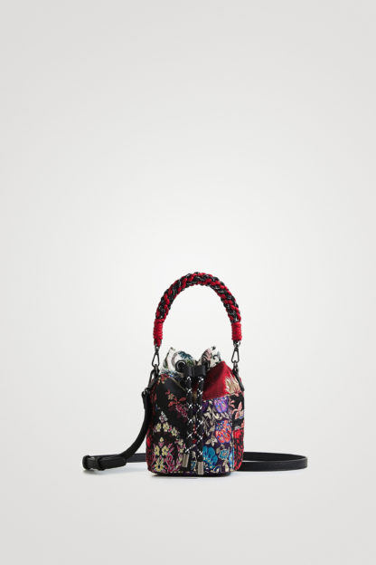 MaÅa torebka typu worek z patchworkowym deseniem w kwiaty 1
